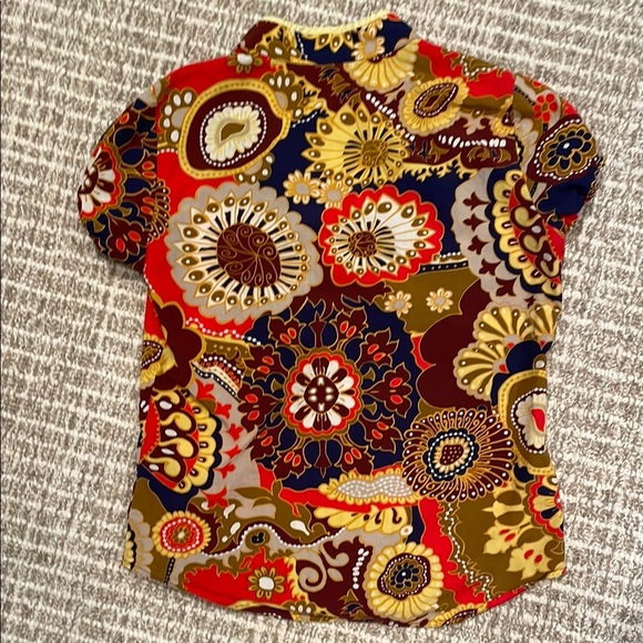 J CREW  Cap Sleeve Blouse with Bib Collar Sz 2 - Picture 5 of 5